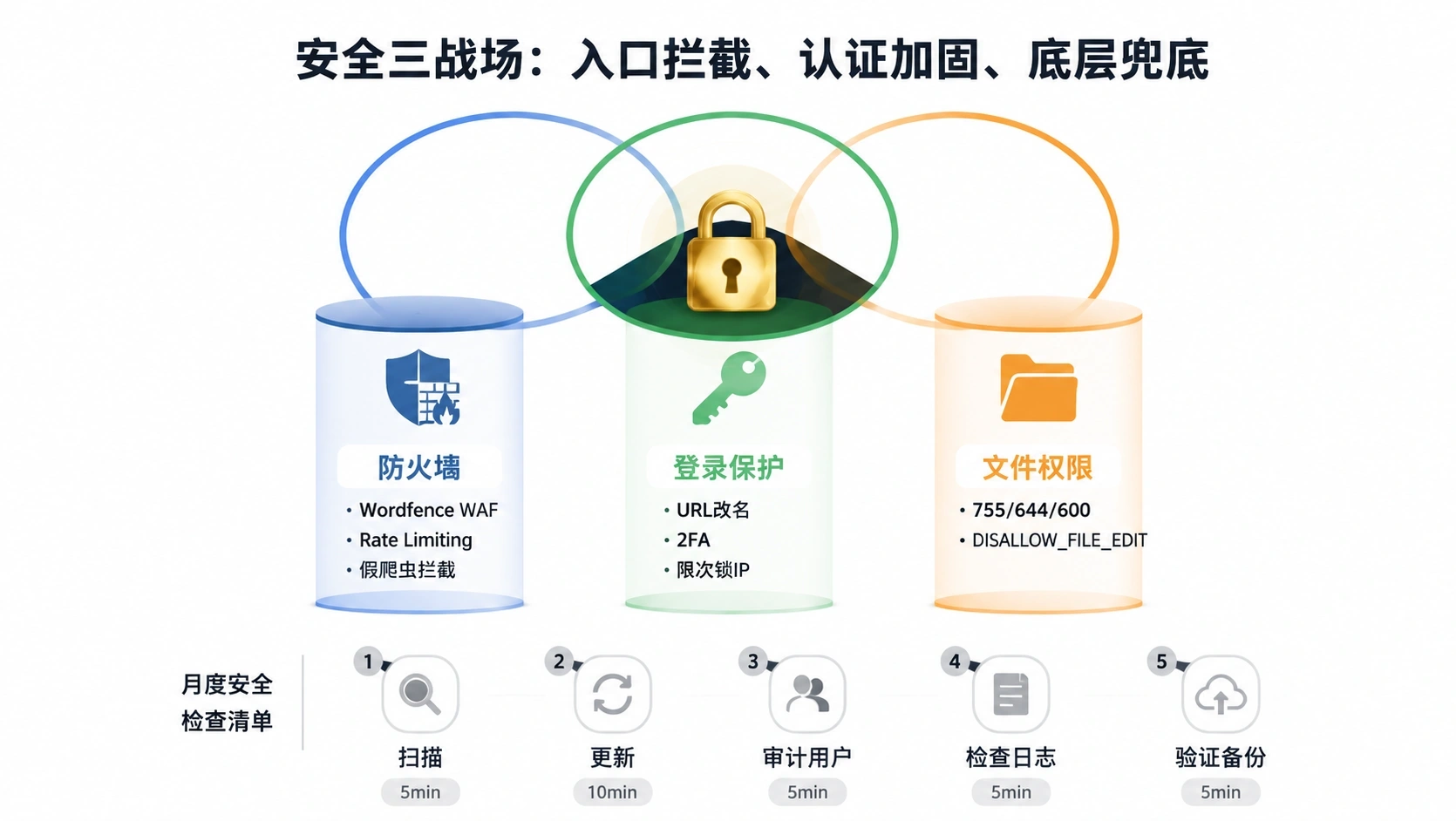 WordPress安全防护实战：WAF防火墙、登录加固、文件权限