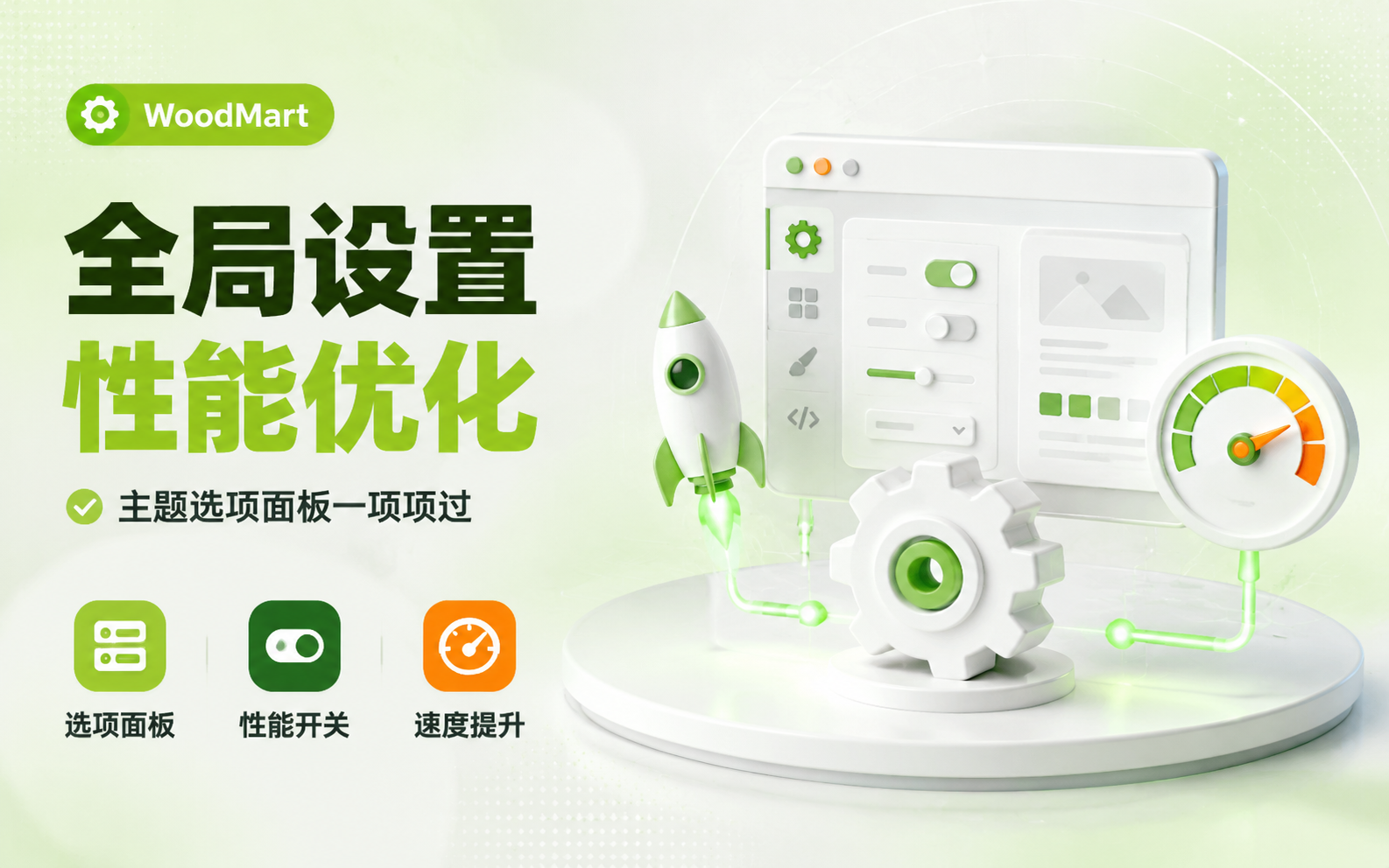 WoodMart 全局设置:主题选项面板与性能优化-WP独立站学院